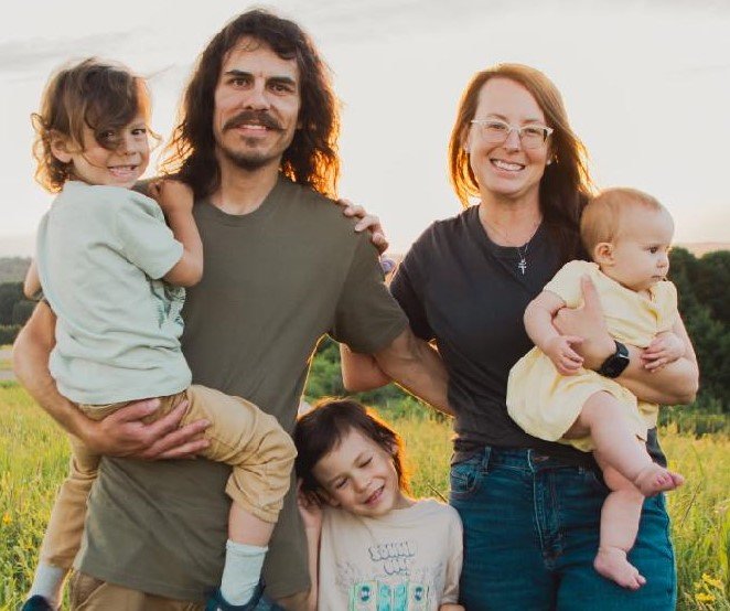 Nick Javas with his family
